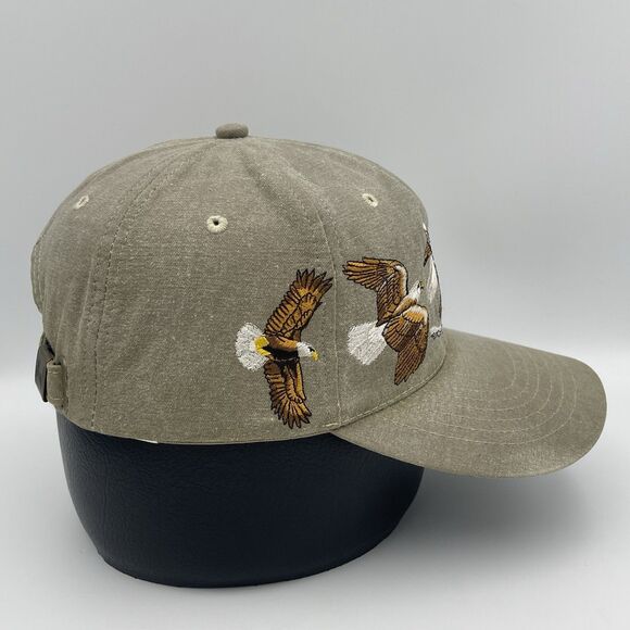 Vintage Al Agnew Bald Eagle Hat Cap 90s Embroidered American Wildlife Strapback - Picture 6 of 16